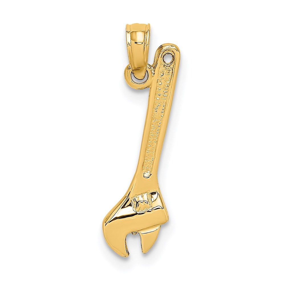 14K 3-D Adjustable Wrench Charm