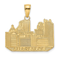 Load image into Gallery viewer, 14K Pittsburgh Skyline Charm
