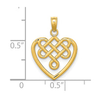 Load image into Gallery viewer, 14K Small Celtic Knot Heart Charm
