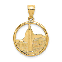 Load image into Gallery viewer, 14K Washington D.C. Skyline Circle Charm

