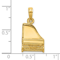 Load image into Gallery viewer, 14K 3-D Grand Piano Top Opens Charm
