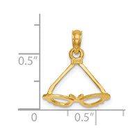 Load image into Gallery viewer, 14K 3-D Polished Butterfly Sunglasses Charm
