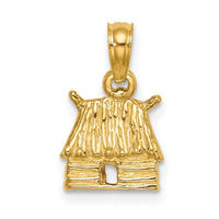Load image into Gallery viewer, 14K 3-D Bungalow Island Hut Charm
