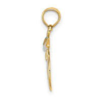 Load image into Gallery viewer, 14K Polished Smiley Face w/ Graduation Cap Charm
