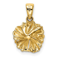 Load image into Gallery viewer, 14K Textured Hibiscus Flower Charm
