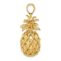 Load image into Gallery viewer, 14K 3-D Textured and Polished Pineapple Charm
