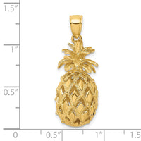 Load image into Gallery viewer, 14K 3-D Textured and Polished Pineapple Charm
