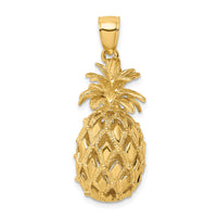 Load image into Gallery viewer, 14K 3-D Textured and Polished Pineapple Charm
