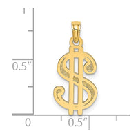 Load image into Gallery viewer, 14K Textured Dollar Sign Charm
