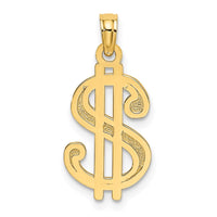 Load image into Gallery viewer, 14K Textured Dollar Sign Charm
