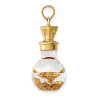 Load image into Gallery viewer, 14K 3-D Gold Leaf In Bottle Charm

