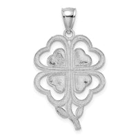 Load image into Gallery viewer, 14K White Gold 4-Leaf Clover Charm
