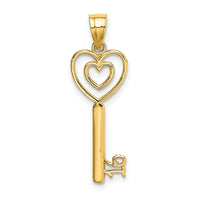 Load image into Gallery viewer, 14K Key w/Heart Sweet 16 Pendant
