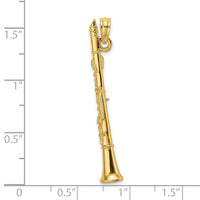 Load image into Gallery viewer, 14K 3-D Clarinet Charm
