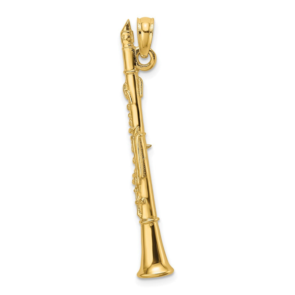 14K 3-D Clarinet Charm