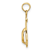 Load image into Gallery viewer, 14K Single Polished Strap Flip-Flop Charm
