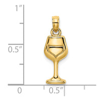 Load image into Gallery viewer, 14K Wine Glass Charm
