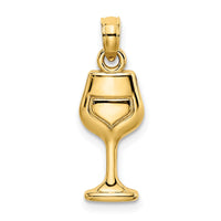 Load image into Gallery viewer, 14K Wine Glass Charm
