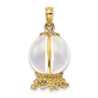 Load image into Gallery viewer, 14K 3D Crystal Ball Charm

