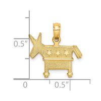 Load image into Gallery viewer, 14K 3-D Textured Democratic Donkey Charm
