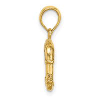 Load image into Gallery viewer, 14K 3-D Textured Republican Elephant Charm
