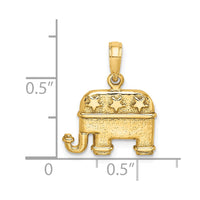 Load image into Gallery viewer, 14K 3-D Textured Republican Elephant Charm
