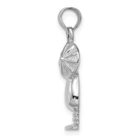 Load image into Gallery viewer, 14K White Gold Polished Tropical Drink Charm
