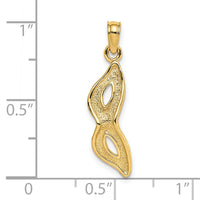 Load image into Gallery viewer, 14K 3-D Beveled Masquerade Mask Charm
