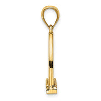 Load image into Gallery viewer, 14K 3-D and Polished Large Horse Stirrup Charm
