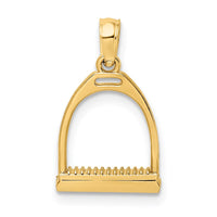 Load image into Gallery viewer, 14K 3-D Polish Small Horse Stirrup Charm
