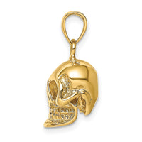 Load image into Gallery viewer, 14K 3-D Polished Skull Pendant
