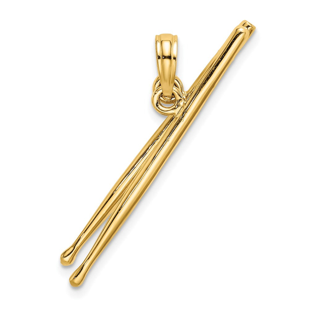 14K 3-D Moveable Drum Sticks Charm