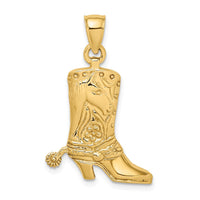 Load image into Gallery viewer, 14K Cowboy Boot with Spur Charm
