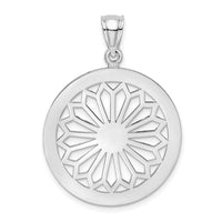 Load image into Gallery viewer, 14K White Gold Retro Daisy In Round Frame Charm
