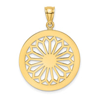 Load image into Gallery viewer, 14K Retro Daisy In Round Frame Charm
