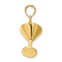 Load image into Gallery viewer, 14K 3-D Polished Martini Glass Charm
