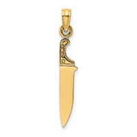 Load image into Gallery viewer, 14K 3-D Polished Butcher Knife Charm
