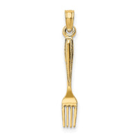 Load image into Gallery viewer, 14K 3-D and Polished Table Fork Charm
