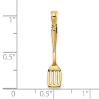 Load image into Gallery viewer, 14K 3-D Polished Spatula Charm
