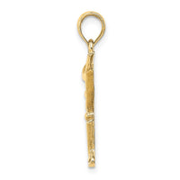 Load image into Gallery viewer, 14K Polished Cut-Out Martini W/ Olive Charm
