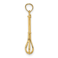 Load image into Gallery viewer, 14K 3-D  Polished Whisk Charm
