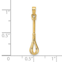 Load image into Gallery viewer, 14K 3-D  Polished Whisk Charm
