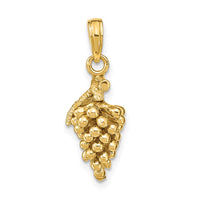 Load image into Gallery viewer, 14K 3-D Grapes W/ Stem and Leaf Charm
