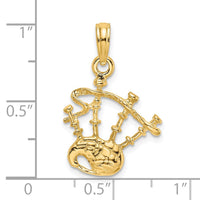 Load image into Gallery viewer, 14K 3-D Bagpipes Charm
