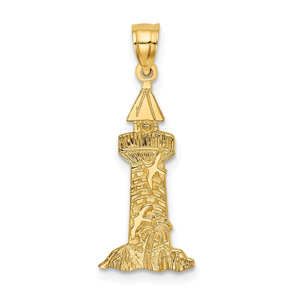 14K Lighthouse With Seagulls Charm