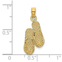 Load image into Gallery viewer, 14K ANTIGUA, W.I. Double Flip-Flop Charm
