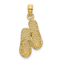 Load image into Gallery viewer, 14K ANTIGUA, W.I. Double Flip-Flop Charm
