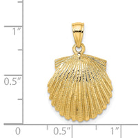 Load image into Gallery viewer, 14K Scallop Shell Charm
