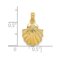 Load image into Gallery viewer, 14K Scallop Shell Charm
