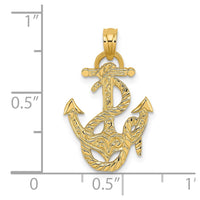 Load image into Gallery viewer, 14K Polished Anchor and Rope Charm
